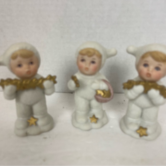 Vintage 3-Homco Snowbabies figurines with gold stars ⭐️ - Picture 4 of 14